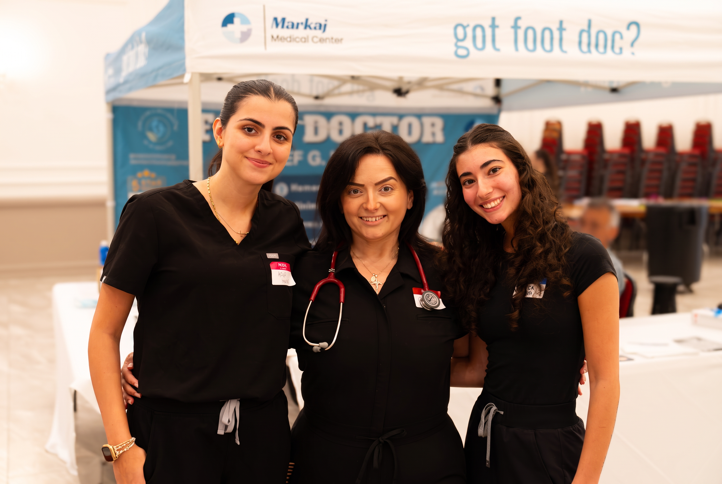 Nursing volunteers at the health fair