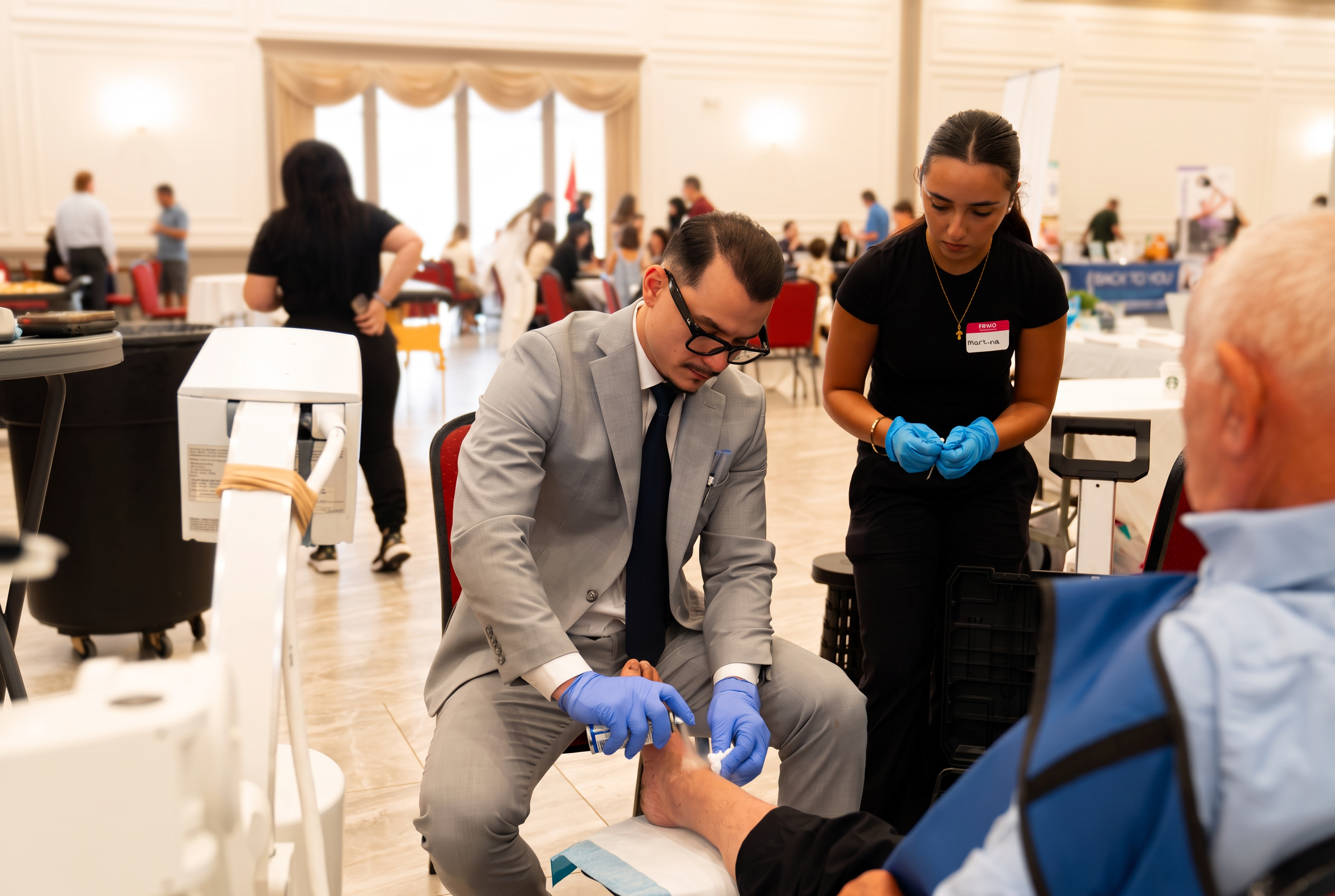 Foot and ankle screening at the AAMMO Health Fair